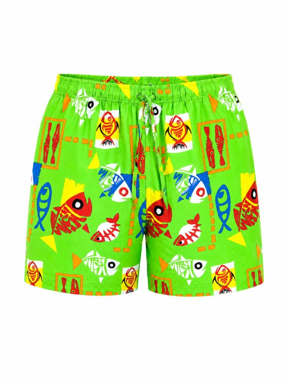 Unisex Rasta Shorts – Rayon Polyester Blend Elastic Waist Summer Short